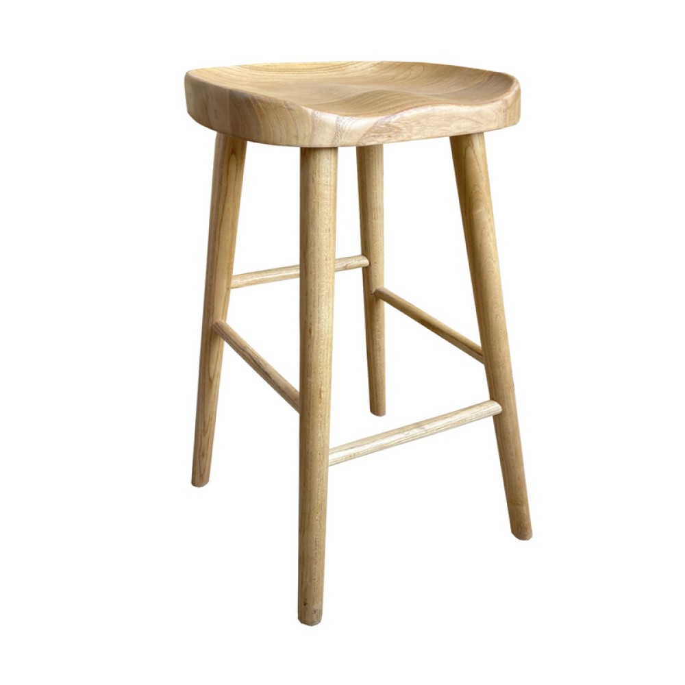 Bar Seat - Full Wood Short Bar Stool